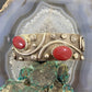 Delbert Secatero Rosarita Stones Decorated Sterling Silver Bracelet For Women