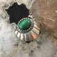 Carolyn Pollack Southwestern Style Sterling Silver Oval Malachite Decorated Ring For Women