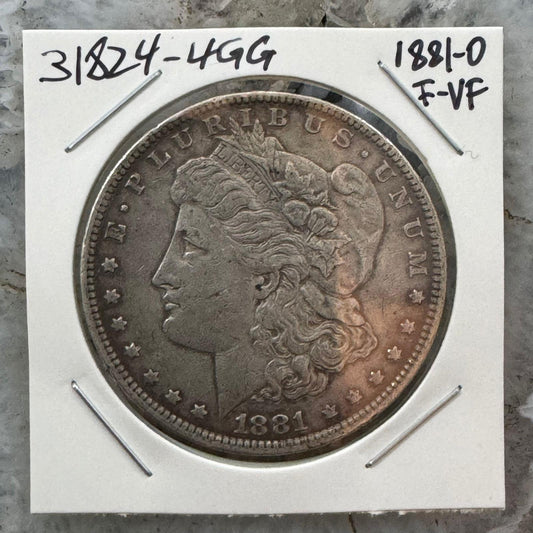 1881-O US Morgan Silver Dollar F-VF #31824-4GG