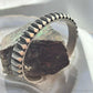 Leander Tahe Native American Sterling Silver 3D Geometric Unisex Cuff Bracelet