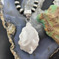 Sterling Silver Southwestern Style Oval Red Plum Jasper Decorated Pendant For Women