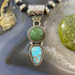 Native American Sterling Silver Royston Turquoise/Blue Ridge Turquoise Pendant