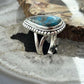 Sterling Silver Southwestern Style Teardrop Shattuckite Decorated Ring Size 6.5 For Women