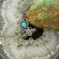 Carolyn Pollack Sterling Silver Teardrop Turquoise Decorated Ring For Women