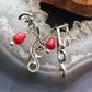 Carolyn Pollack Sterling Silver Swirls With Coral Bead Dangle Earrings For Women