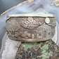 Alex Becenti Native American Sterling Silver Village Life Storyteller Unisex Bracelet