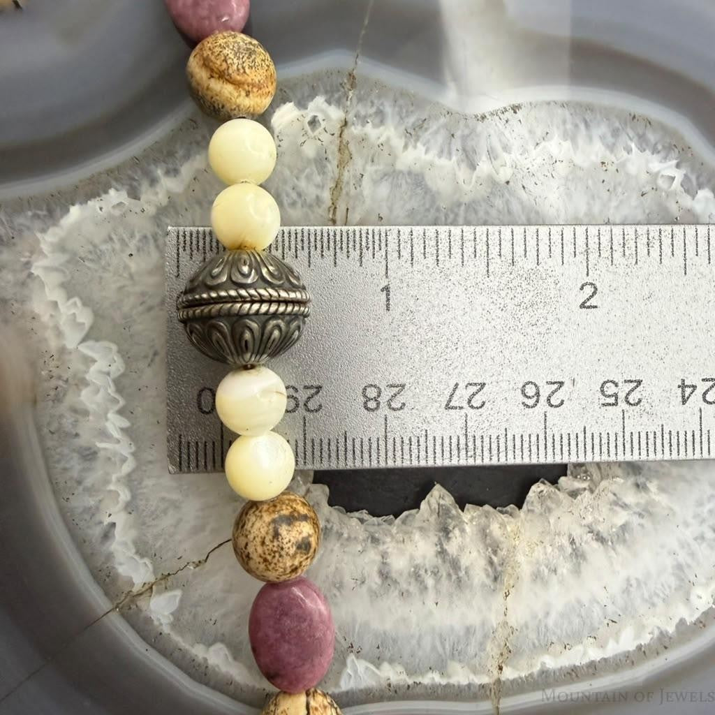 Carolyn Pollack Sterling Silver Multistone Magnetic Clasp 20" Necklace For Women