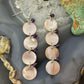 Carolyn Pollack Sterling Silver Pink Mother of Pearl & Amethyst Dangle Earrings