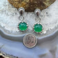 Carolyn Pollack Sterling Silver Round Jade Decorated Dangle Earrings For Women