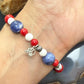 Carolyn Pollack Sterling Silver Multi Gemstone Bead w/Texas Star Charm Bracelet For Women
