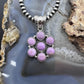 Native American Sterling Silver Phosphosiderite Decorated Cluster Pendant For Women