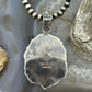 Sterling Silver Southwestern Style Oval Turquoise Decorated Pendant For Women