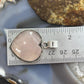 Sterling Silver Southwestern Style Rose Quartz Heart Pendant For Women #1