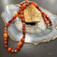 Carolyn Pollack Sterling Silver Carnelian & 9 Swirl Beads 23"-26" Necklace For Women