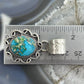 Sterling Silver Southwestern Style Round Sonora Gold Turquoise Pendant For Women