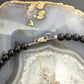 Sterling Silver 6mm Onyx Beads 16" Necklace For Women