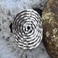 Sterling Silver Elliptic Swirly Rope Pattern Fashion Ring For Women,Taxco Mexico