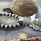 Sterling Silver Southwestern Style Triangle Chrysocolla Pendant For Women