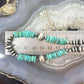 Sterling Silver Southwestern Style Blue Turquoise Beads &Starling Beads 18" Necklace For Women  #1
