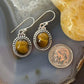 Sterling Silver Southwestern Style Oval Tiger's Eye Earrings For Women #1