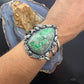 Sterling Silver Southwestern Style Teardrop Variscite Bracelet For Women