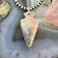 Gary Custer Navajo Native American Sterling Silver Tufa Cast Turquoise Arrowhead Unisex Pendant