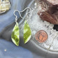 Sterling Silver Half-moon Shape Vesuvianite Slab Dangle Earrings For Women #234