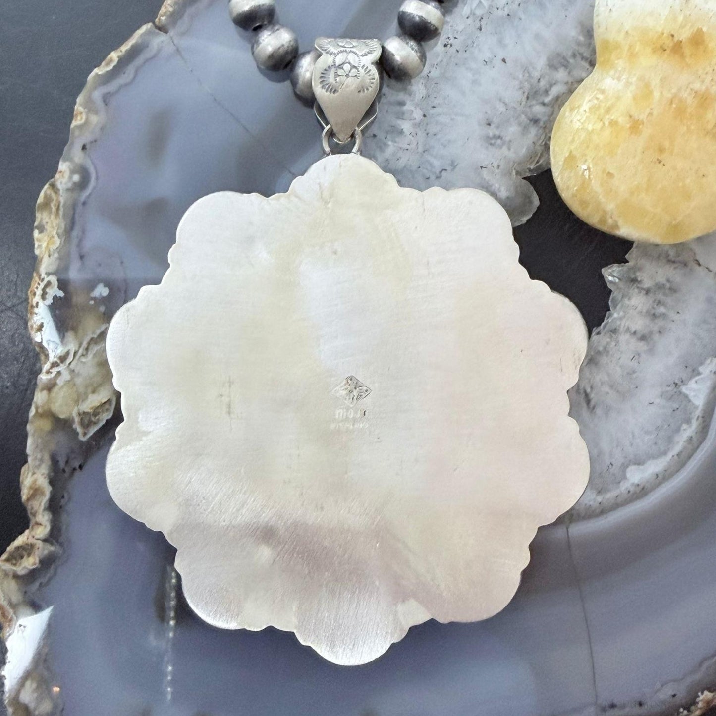 Genuine 1942 90% Silver Walking Liberty Half Dollar Coin w/Turquoise Unisex Pendant