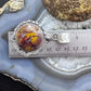 Sterling Silver Southwestern Style Round Red Moss Agate Decorated Pendant For Women