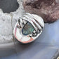 Sterling Silver Southwestern Style Oval Malachite Azurite Ring Size 7.5 For Women