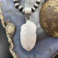 Sterling Silver Southwestern Style Elongated Chrysocolla Decorated Pendant For Women