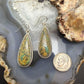 Sterling Silver Southwestern Style Teardrop Turquoise Dangle Earrings For Women