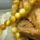 Sterling Silver 6mm Golden Tiger's Eye Beads 18" Necklace For Women
