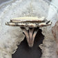 Vintage Native American Sterling Scrimshaw Style On Gemstone Ring Size 8 For Women