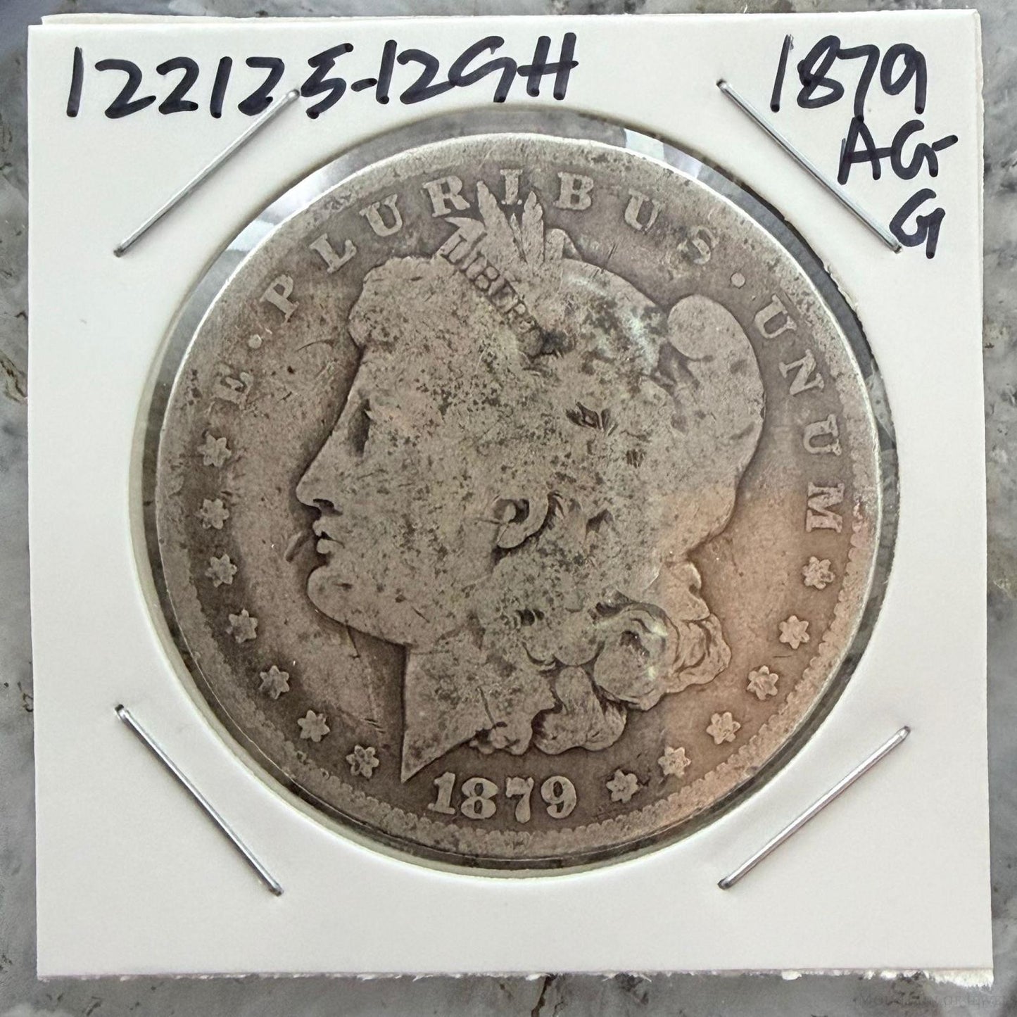 US 1879 90% Morgan Silver Dollar AG-G #122125-12GH
