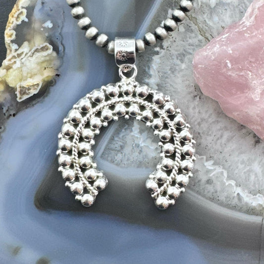 Southwestern Style Sterling Silver Decorated Unisex Cluster Naja Pendant