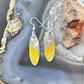 Sterling Silver Oval Bumblebee Jasper Slab Dangle Earrings For Women #170