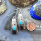 Michael Nez Sterling Silver Blue Turquoise Mountain Ridge Dangle Earrings For Women