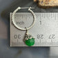 Carolyn Pollack Sterling Silver Twisted Hoop w/Green Jadeite Dangle Earrings For Women