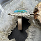 Sterling Silver Southwestern Style Sonora Gold Turquoise Decorated Adjustable Ring For Women #3