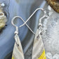 Sterling Silver Teardrop Bumblebee Jasper Slab Dangle Earrings For Women #175