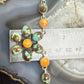 Sterling Silver Southwestern Style Turquoise & Spiny Oyster 21" Necklace For Women