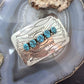 Joann Begay Native American Sterling Silver 5 Turquoise Stamped Belt Buckle For Men