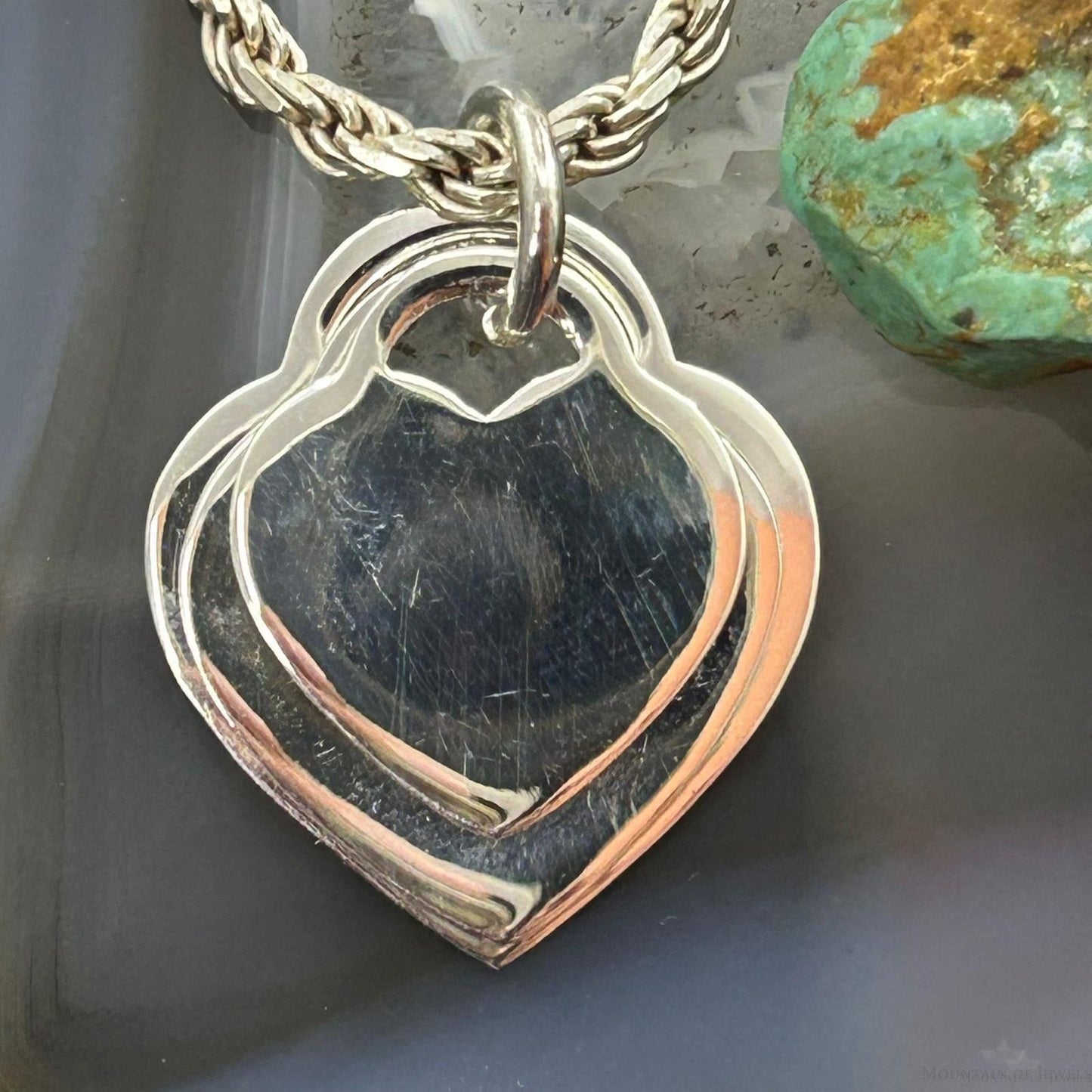 Sterling Silver Fashion Triple Heart Heart Pendant For Women