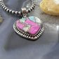 Sterling Silver Southwestern Style Cotton Candy Heart Pendant For Women #2
