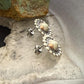 Native American Sterling Silver Round Dome Decorated Stud Earrings For Women