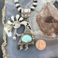 Alonzo Mariano Native American Sterling Silver w/Turquoise Kokopelli Unisex Pendant