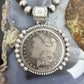 1881 Genuine 90% Silver Morgan Dollar Decorated Unisex Sterling Silver Pendant