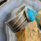 Native American Silver Chunky Turquoise Bracelet For Women