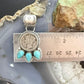 Genuine 1935 Silver 90% Silver Mercury Dime Coin Mohave Turquoise Unisex Sterling Silver Pendant